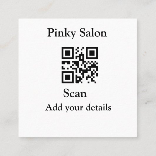 Het visitekaartje van het Salon voegt uw de codena (Achterkant)