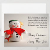 Het Visitekaartje van Kerstmis Feestdagenkaart (Voorkant / Achterkant)