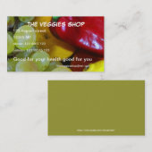 Het Visitekaartje Veggies Shop (Voorkant / Achterkant)