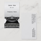 Het Visitekaartje voor schrijfmachines (Voorkant / Achterkant)