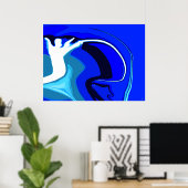 Het vissende Abstracte Poster van de Engel (Thuiskantoor)