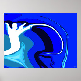 Het vissende Abstracte Poster van de Engel