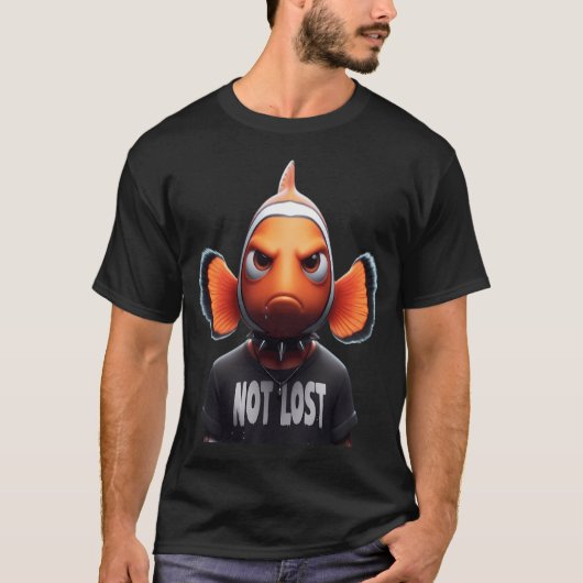 Het vissenman ontwerp t-shirt (Voorkant)