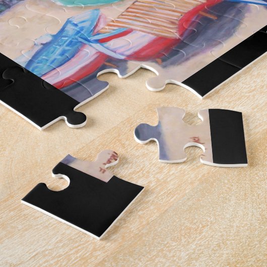 Het vissersdorp Cefalu - Legpuzzel (Zijkant)