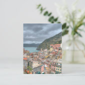 Het vissersdorp Vernazza, Cinque Terre, Ita Briefkaart (Staand voorkant)
