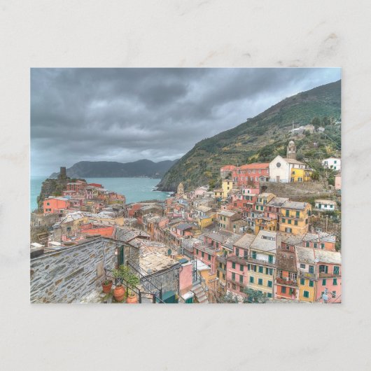 Het vissersdorp Vernazza, Cinque Terre, Ita Briefkaart (Voorkant)