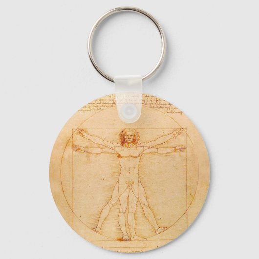 Het Vitruviaanse Man - Leonardo da Vinci Sleutelhanger (Voorkant)