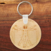 Het Vitruviaanse Man - Leonardo da Vinci Sleutelhanger (Voorkant)