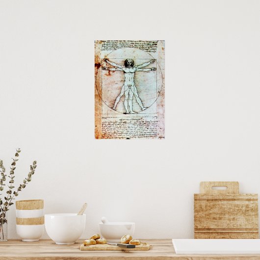 HET VITRUVIAANSE MAN POSTER (Keuken)