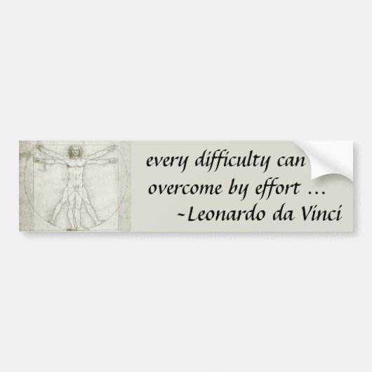Het Vitruviaanse Man van Leonardo da Vinci Bumpersticker (Voorkant)