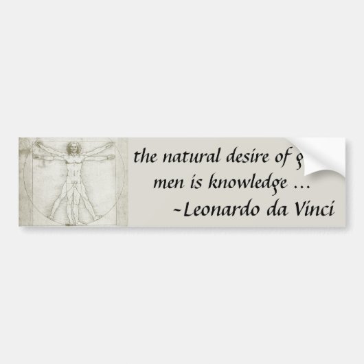 Het Vitruviaanse Man van Leonardo da Vinci Bumpersticker (Voorkant)