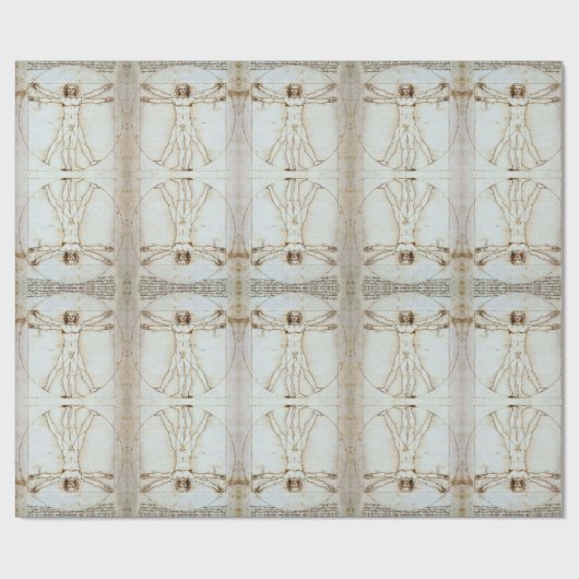 Het Vitruviaanse Man van Leonardo da Vinci Cadeaupapier (Vlak)