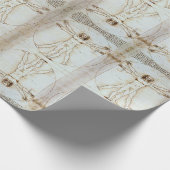 Het Vitruviaanse Man van Leonardo da Vinci Cadeaupapier (Hoek)