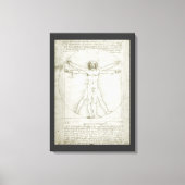 Het Vitruviaanse Man van Leonardo da Vinci Canvas Afdruk (Voorkant)