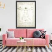 Het Vitruviaanse Man van Leonardo da Vinci Canvas Afdruk (Insitu (Woonkamer))