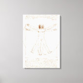 Het Vitruviaanse Man van Leonardo da Vinci (circa Canvas Afdruk (Voorkant)