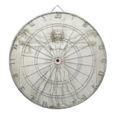 Het Vitruviaanse Man van Leonardo da Vinci Dartbord (Voorkant)