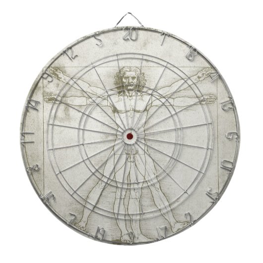 Het Vitruviaanse Man van Leonardo da Vinci Dartbord (Voorkant)