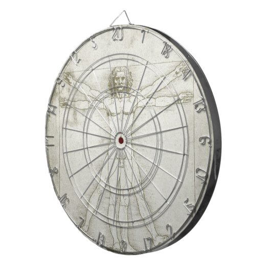 Het Vitruviaanse Man van Leonardo da Vinci Dartbord (Voorkant Rechts)