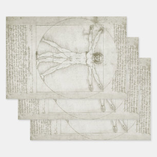 Het Vitruviaanse Man van Leonardo da Vinci Inpakpapier Vel