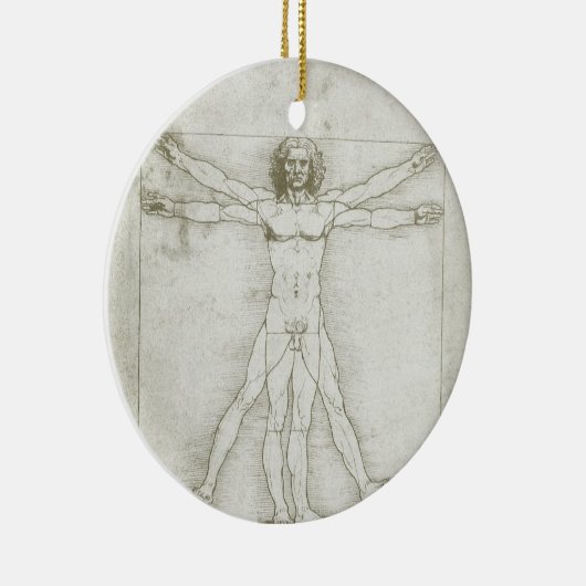 Het Vitruviaanse Man van Leonardo da Vinci Keramisch Ornament (Rechts)