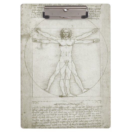 Het Vitruviaanse Man van Leonardo da Vinci Klembord (Voorkant)