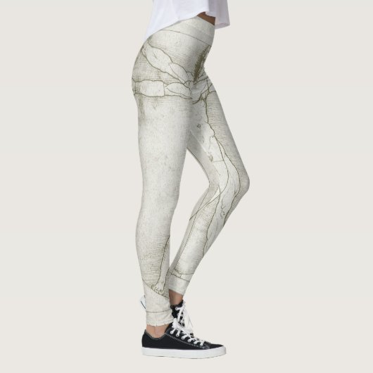 Het Vitruviaanse Man van Leonardo da Vinci Leggings (Rechts)