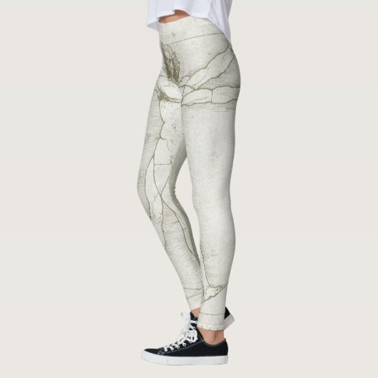 Het Vitruviaanse Man van Leonardo da Vinci Leggings (Links)