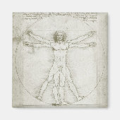 Het Vitruviaanse Man van Leonardo da Vinci Magneet (Voorkant)