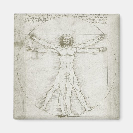 Het Vitruviaanse Man van Leonardo da Vinci Magneet (Voorkant)