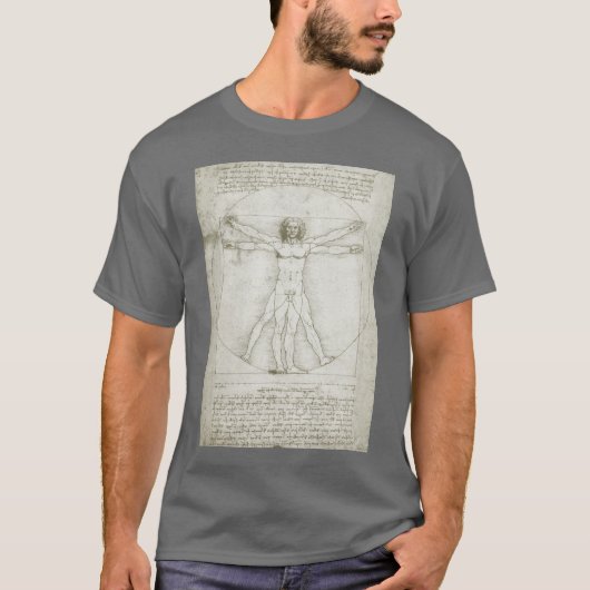 Het Vitruviaanse Man van Leonardo da Vinci T-shirt (Voorkant)