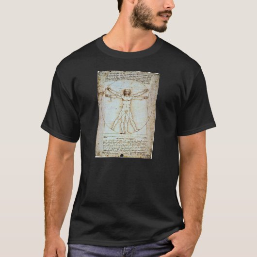 Het Vitruviaanse Man van Leonardo Da Vinci T-shirt (Voorkant)