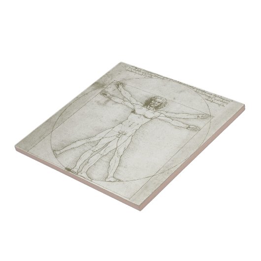 Het Vitruviaanse Man van Leonardo da Vinci Tegeltje (Zijkant)
