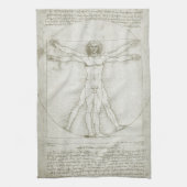 Het Vitruviaanse Man van Leonardo da Vinci Theedoek (Verticaal)