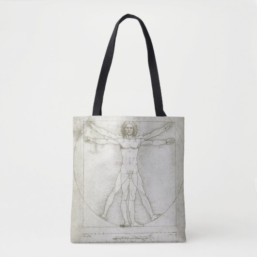 Het Vitruviaanse Man van Leonardo da Vinci Tote Bag (Voorkant)