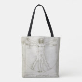 Het Vitruviaanse Man van Leonardo da Vinci Tote Bag (Achterkant)