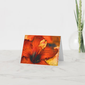 Het vlammen 18:24 Hibiscus~Friendship/Proverbs Kaart