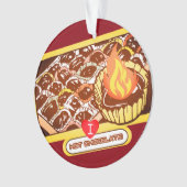 Het vlammende hete ornament van chocolade bon bons (voorkant)