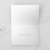 Het Vlammende Sinaasappel van Diwali Kaart (Binnen)