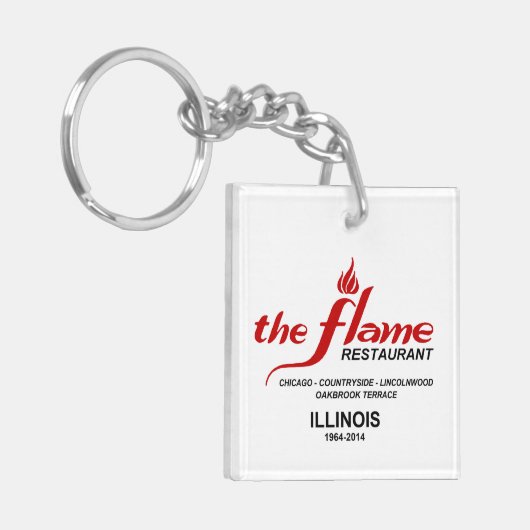 Het Vlamrestaurant Illinois Sleutelhanger (Voorkant Links)