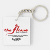 Het Vlamrestaurant Illinois Sleutelhanger (Achterkant)