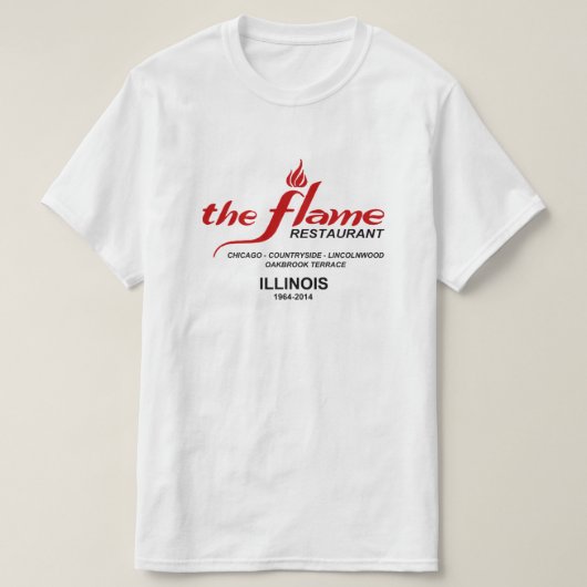 Het Vlamrestaurant Illinois T-shirt (Design voorkant)
