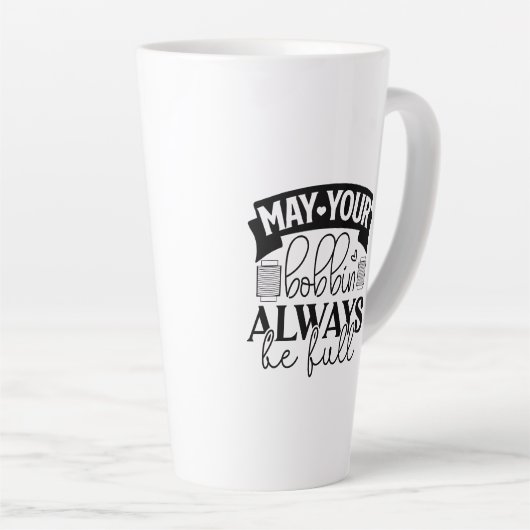 Het vlees is altijd gevuld latte mok (Rechterhoek)