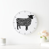 Het vleesdeelblad van Butcher snijdt kloklamschaap Grote Klok (Huis)