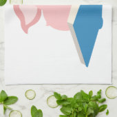 Het vliegboek en de Cartoon keukenhanddoek (Gevouwen)