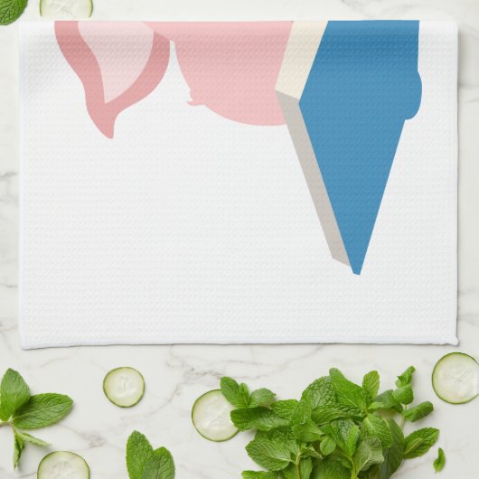 Het vliegboek en de Cartoon keukenhanddoek (Gevouwen)