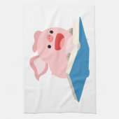 Het vliegboek en de Cartoon keukenhanddoek (Verticaal)