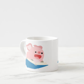 Het vliegboek en de Cartoon Pig Espresso Mok