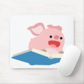 Het vliegboek en de Cartoon Pig Mousepad Muismat (Met muis)