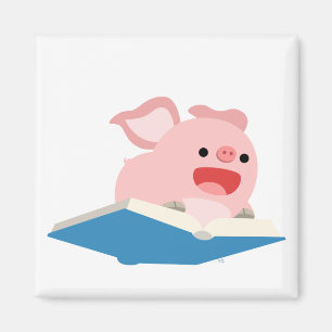 Het vliegboek en de Cartoon Varkenspijn Magnet
